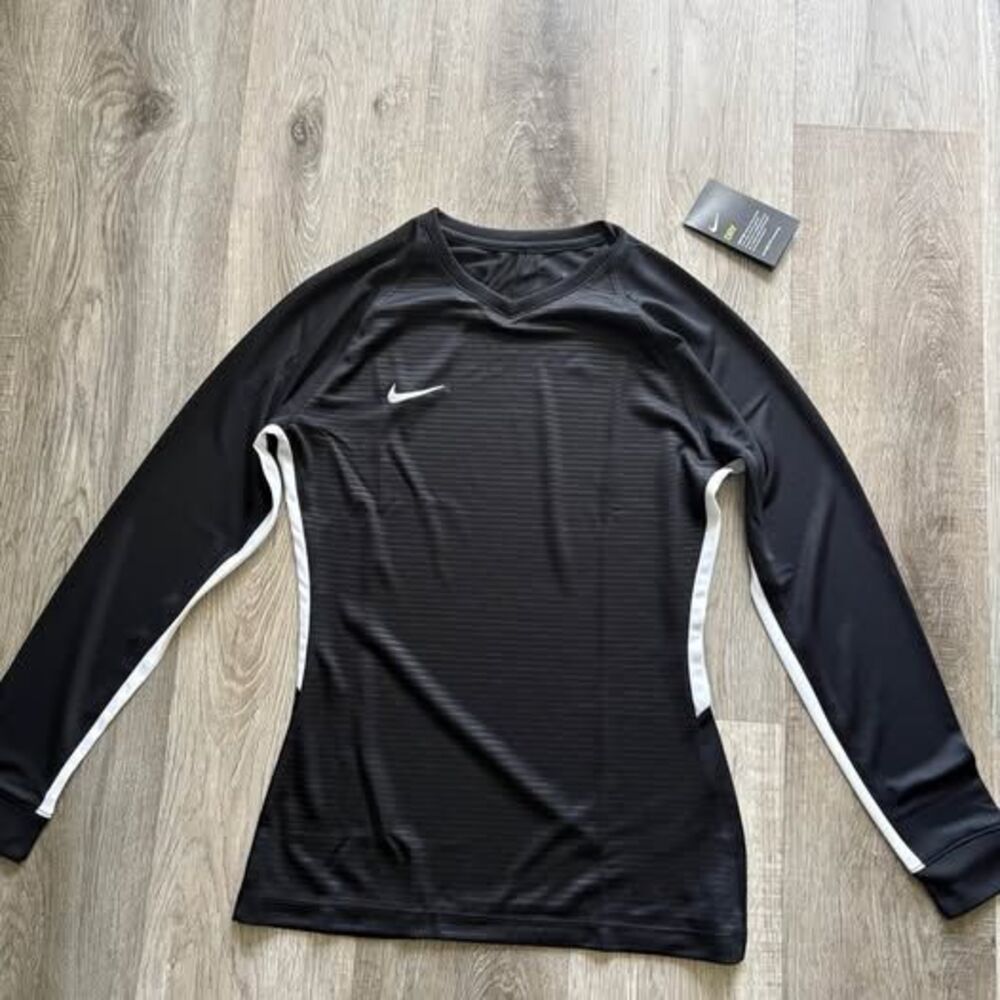Nike Women’s Dri-FIT Long Sleeve Soccer Training Top – Black/White – Size Small